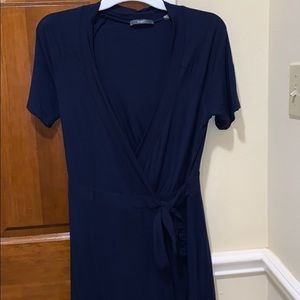 Tart. Navy wrap dress